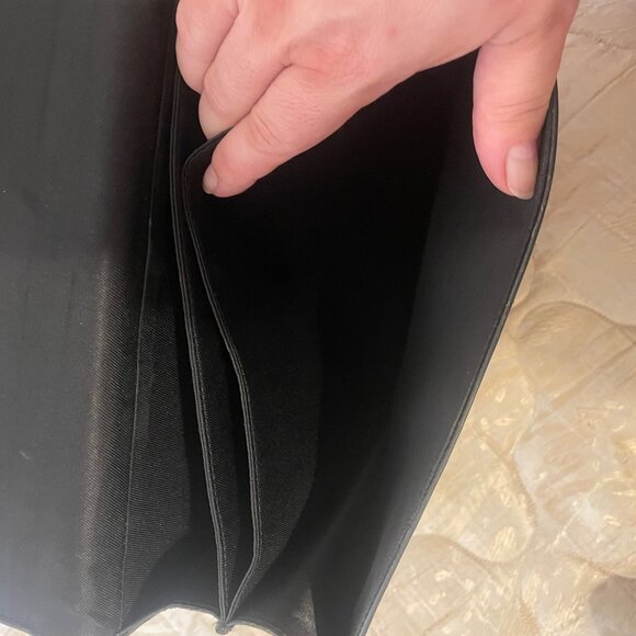 Anthropologie Black Leather Backpack w/Gold Hardware - Picture 4 of 6